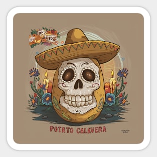 Potato Calavera Sticker